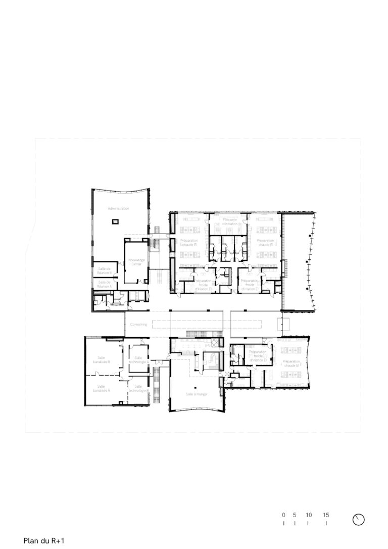 Ecole Ducasse – Paris Campus, Meudon, R+1 blueprint