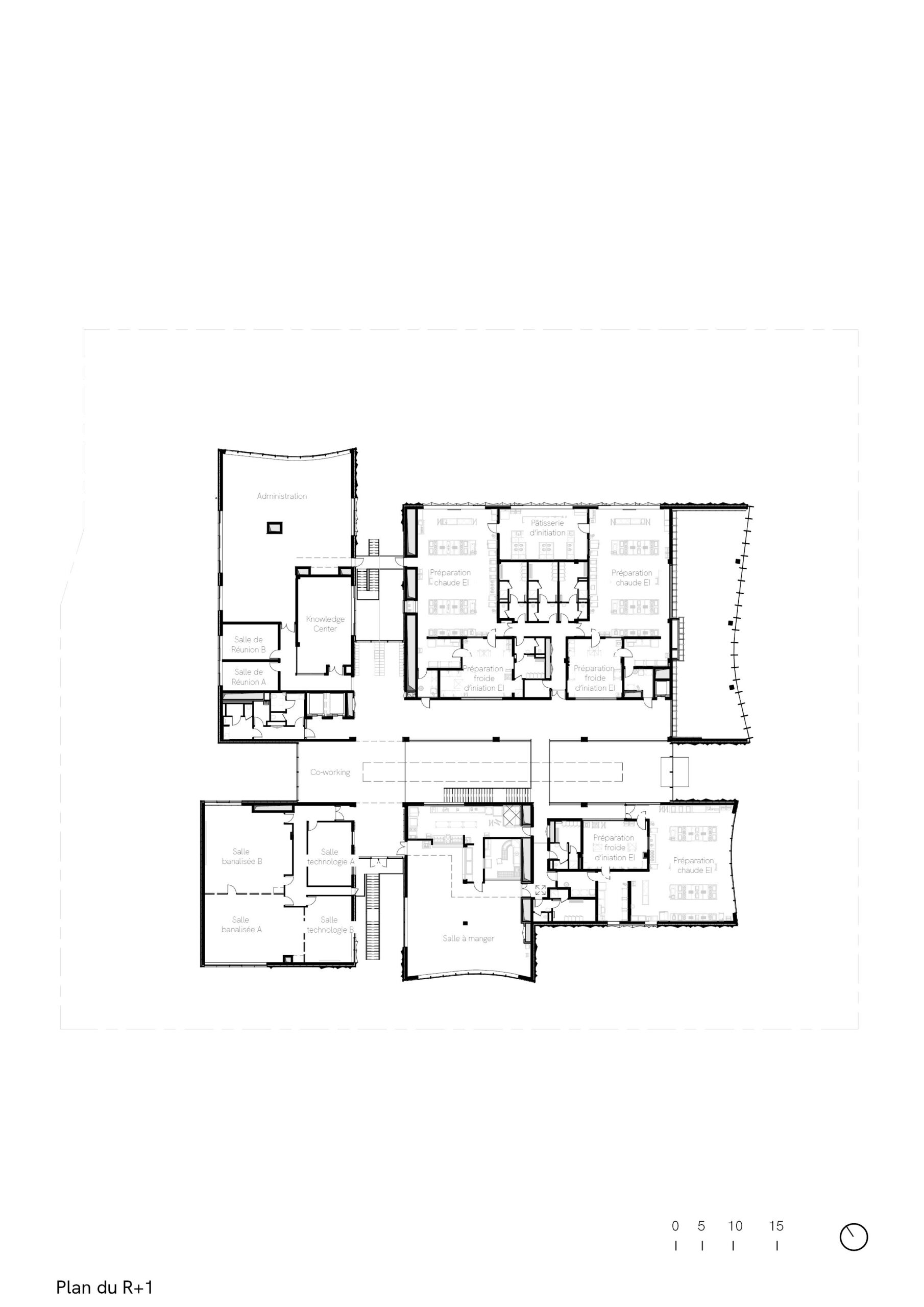 Ecole Ducasse – Paris Campus, Meudon, plan R+1