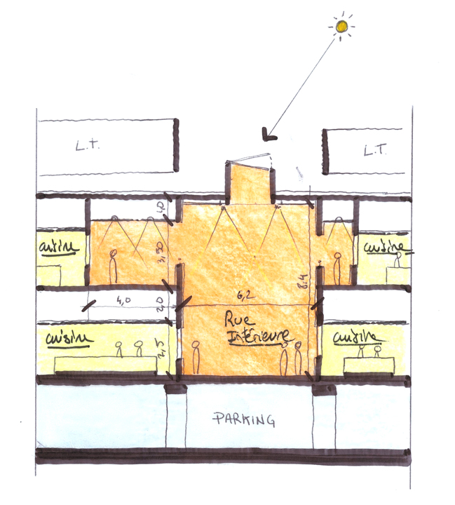 Ecole Ducasse – Paris Campus, Meudon, entrance blueprint