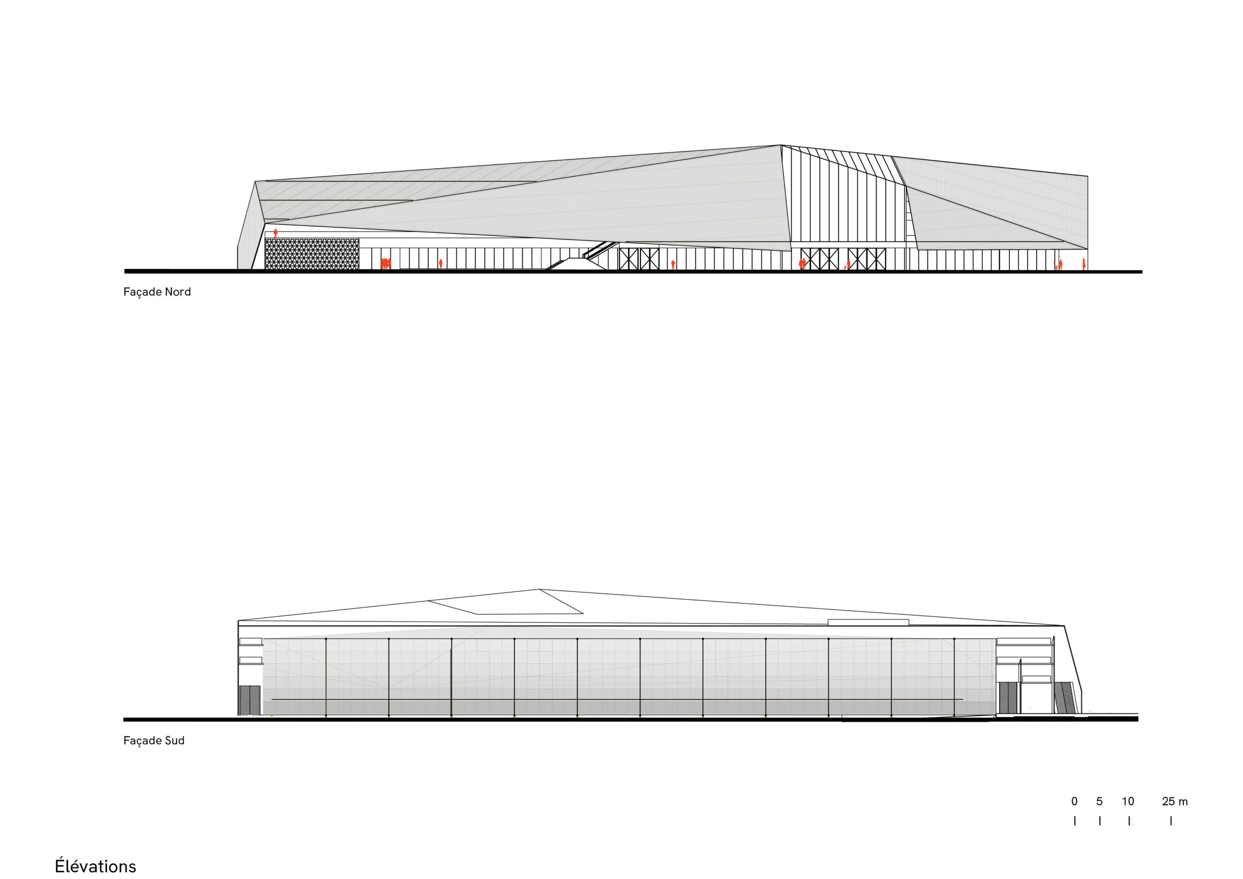 Les Eleis Centre commercial, Cherbourg, elevation