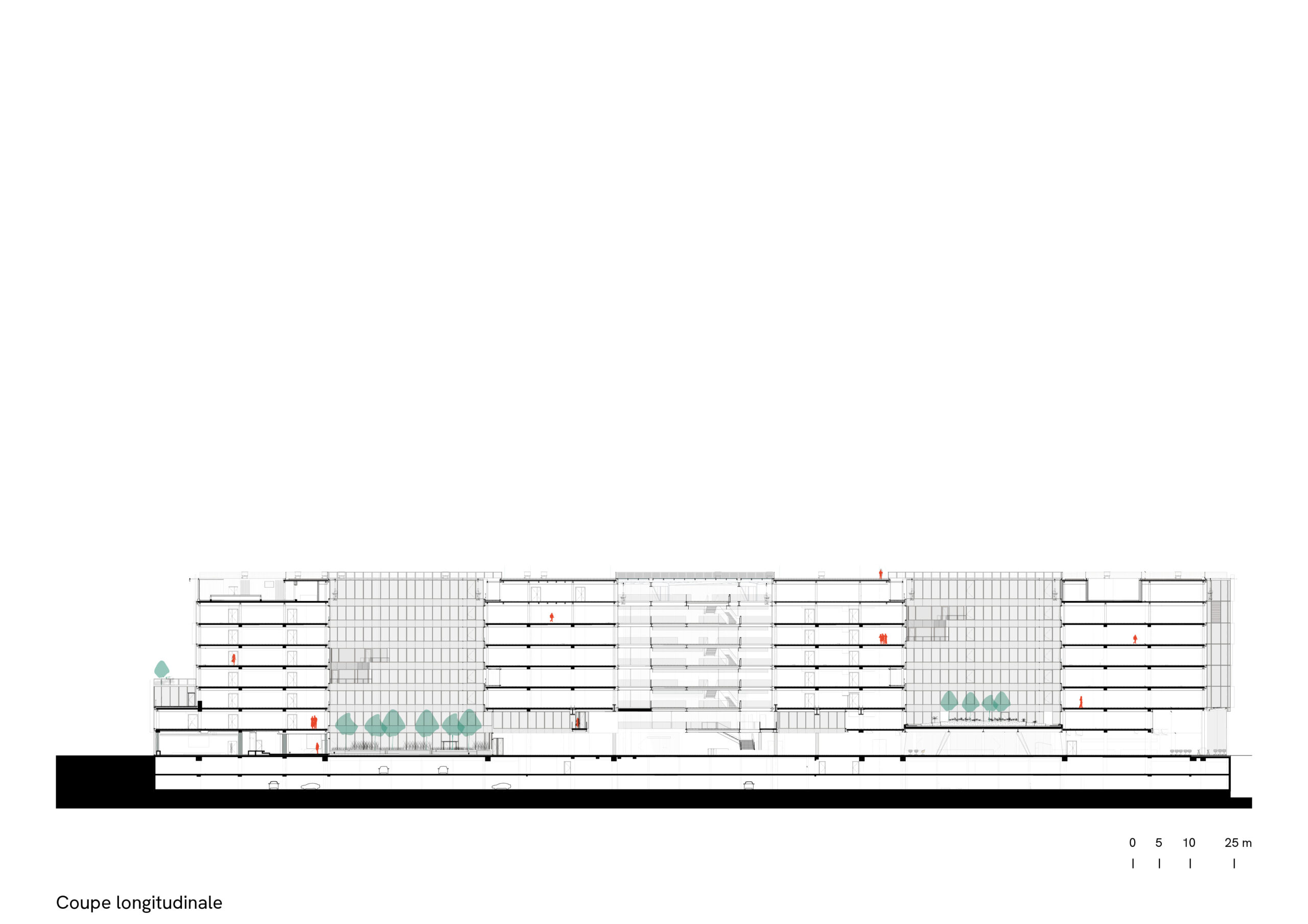 Shift, Nestlé, Issy-les-Moulineaux, interior architecture cross-section