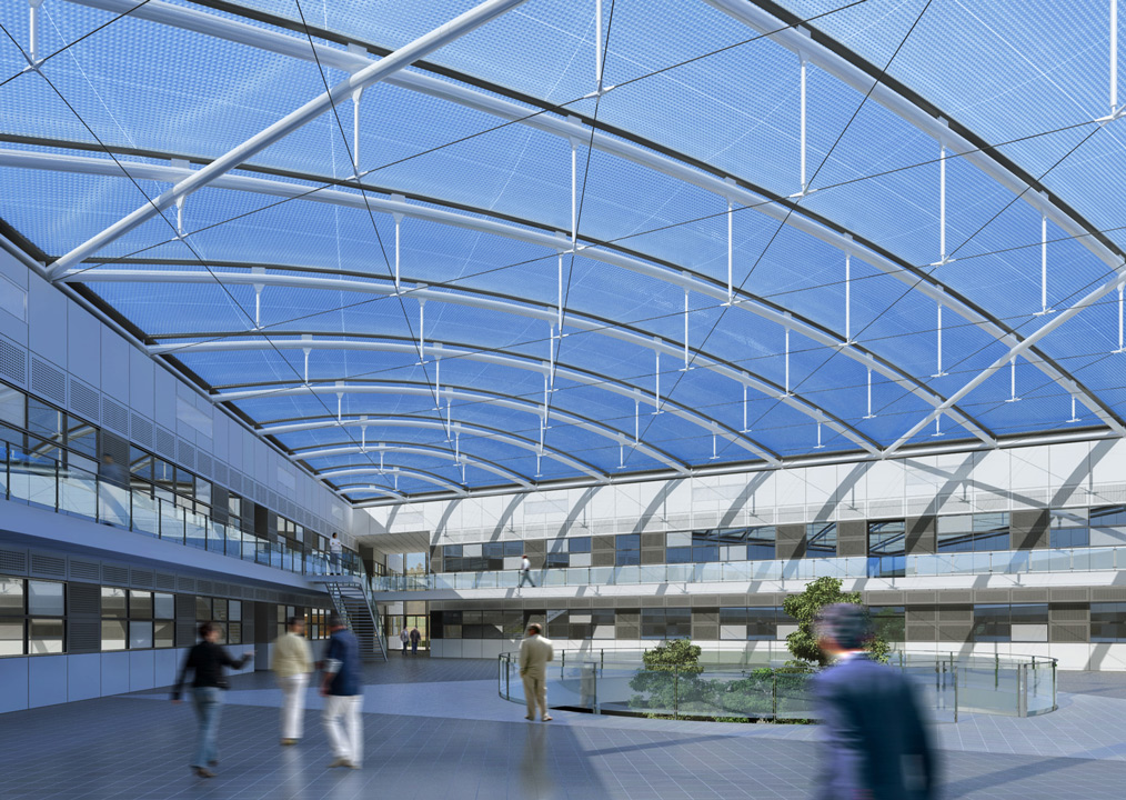 Helios Research centre, Saint-Jean-de-Braye, glass roof