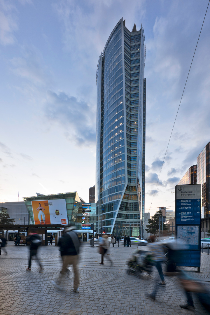 Oxygène Tower, Lyon, facade