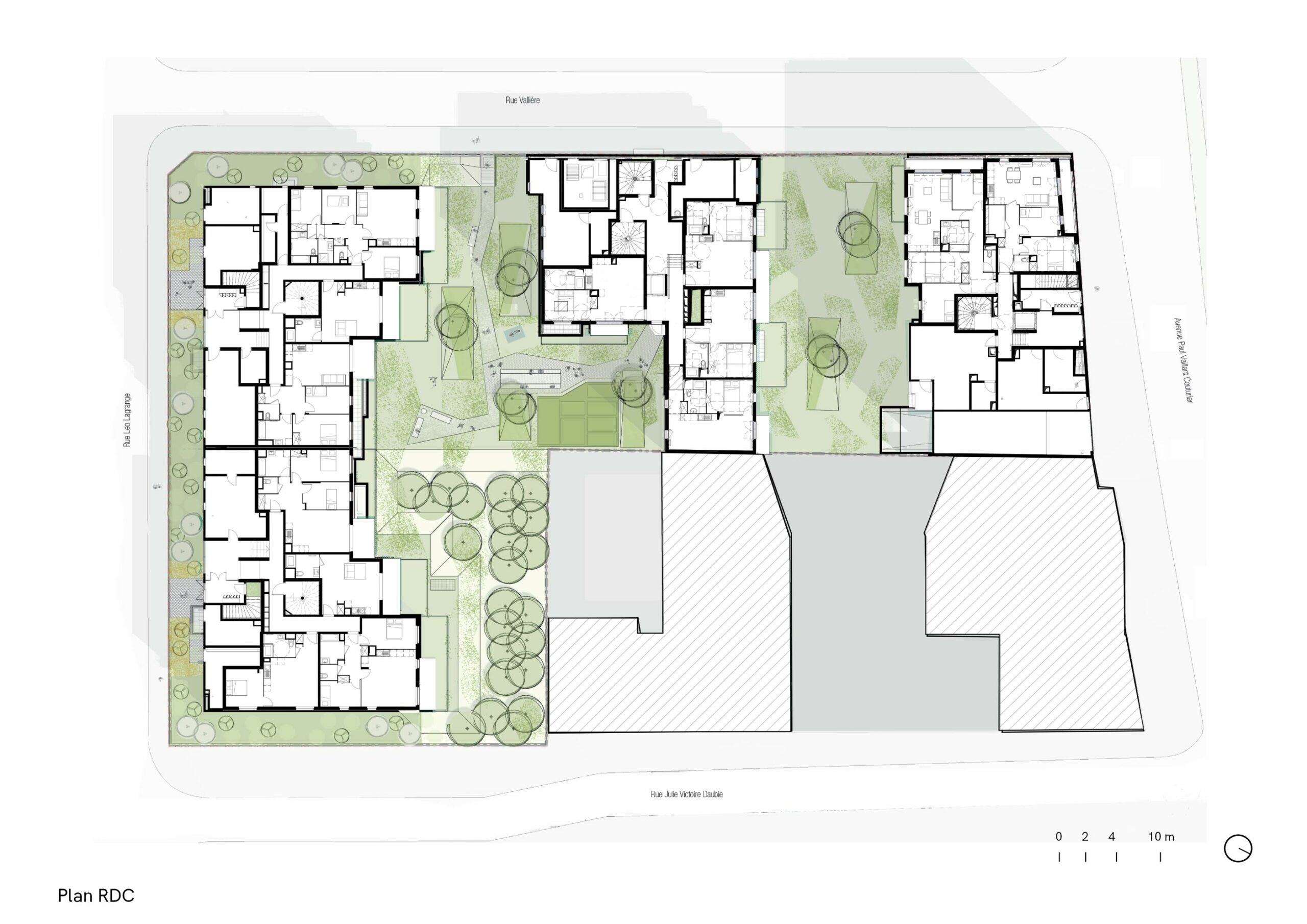 Floressence, Bobigny, ground floor blueprint