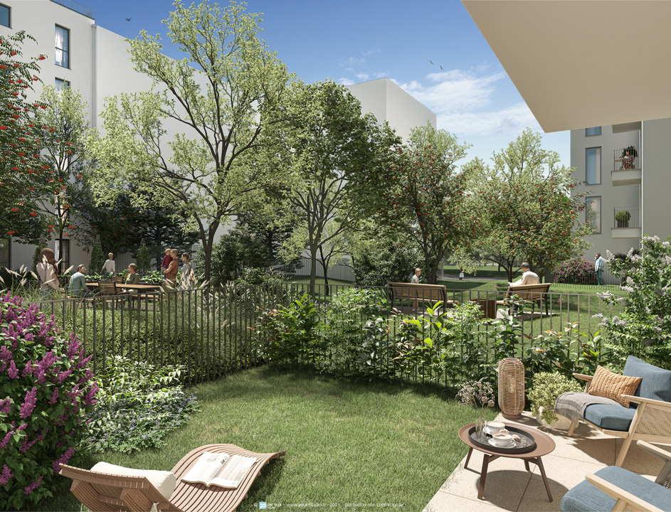 Floressence, Bobigny, interior, terrace, landscape