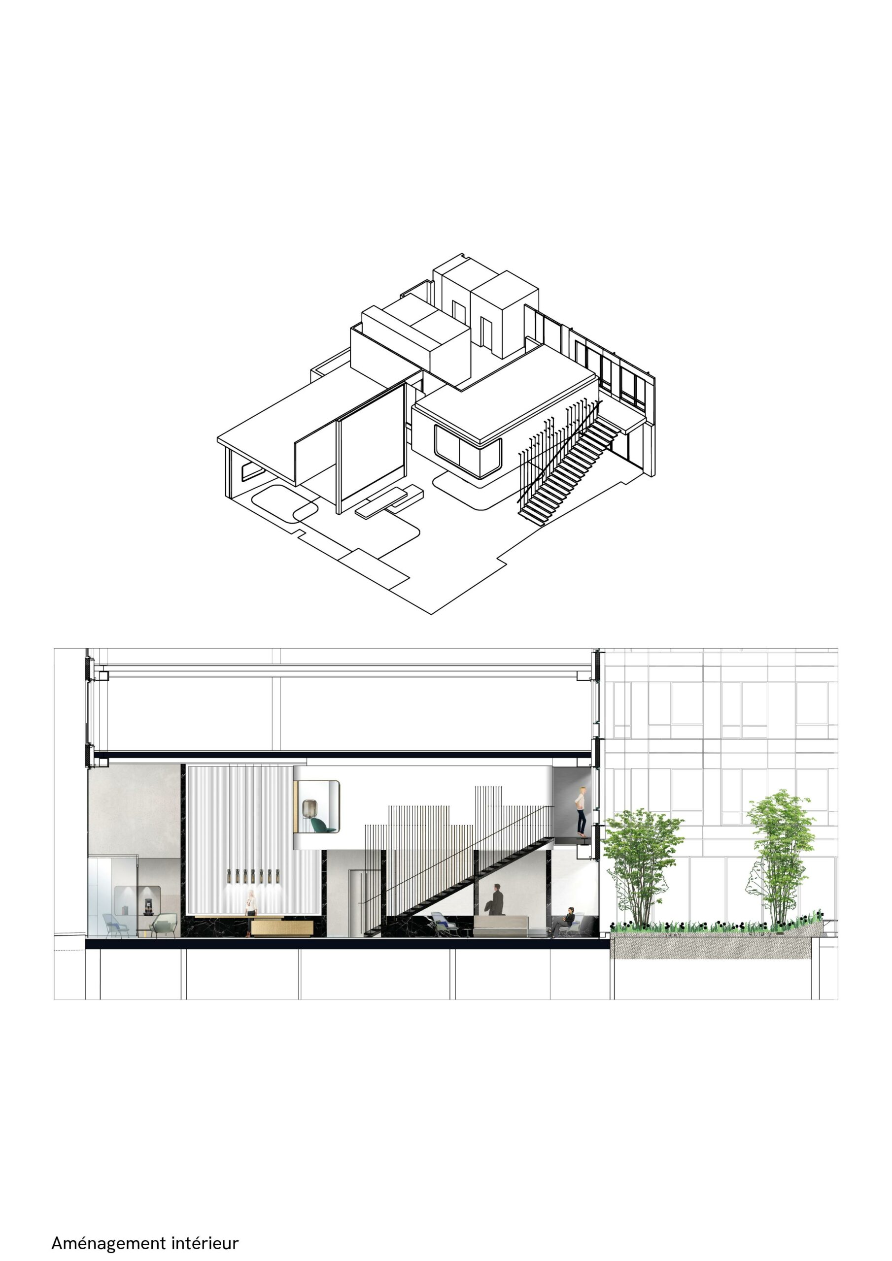 Cortis, Paris, interior layout