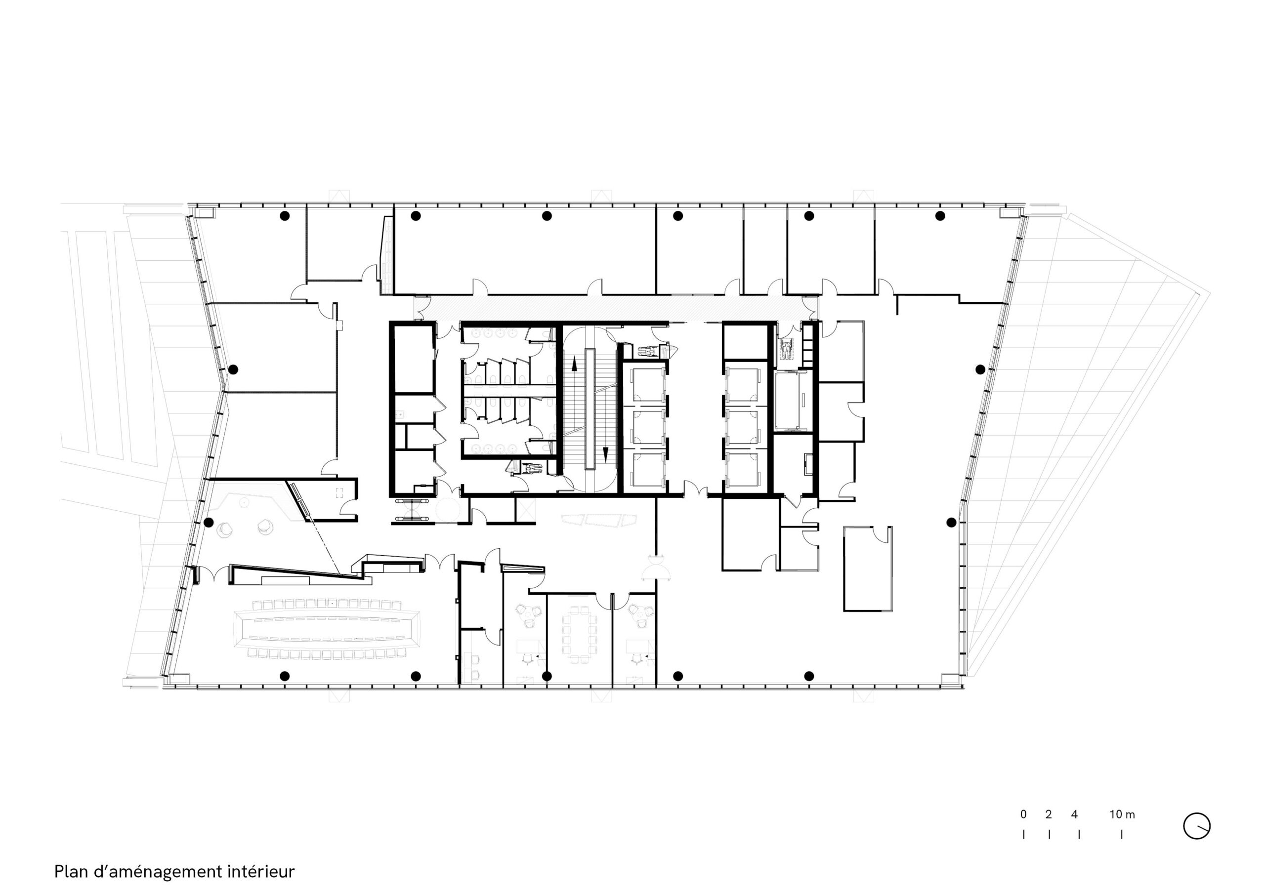 Thales headquarters, La Defense, blueprint