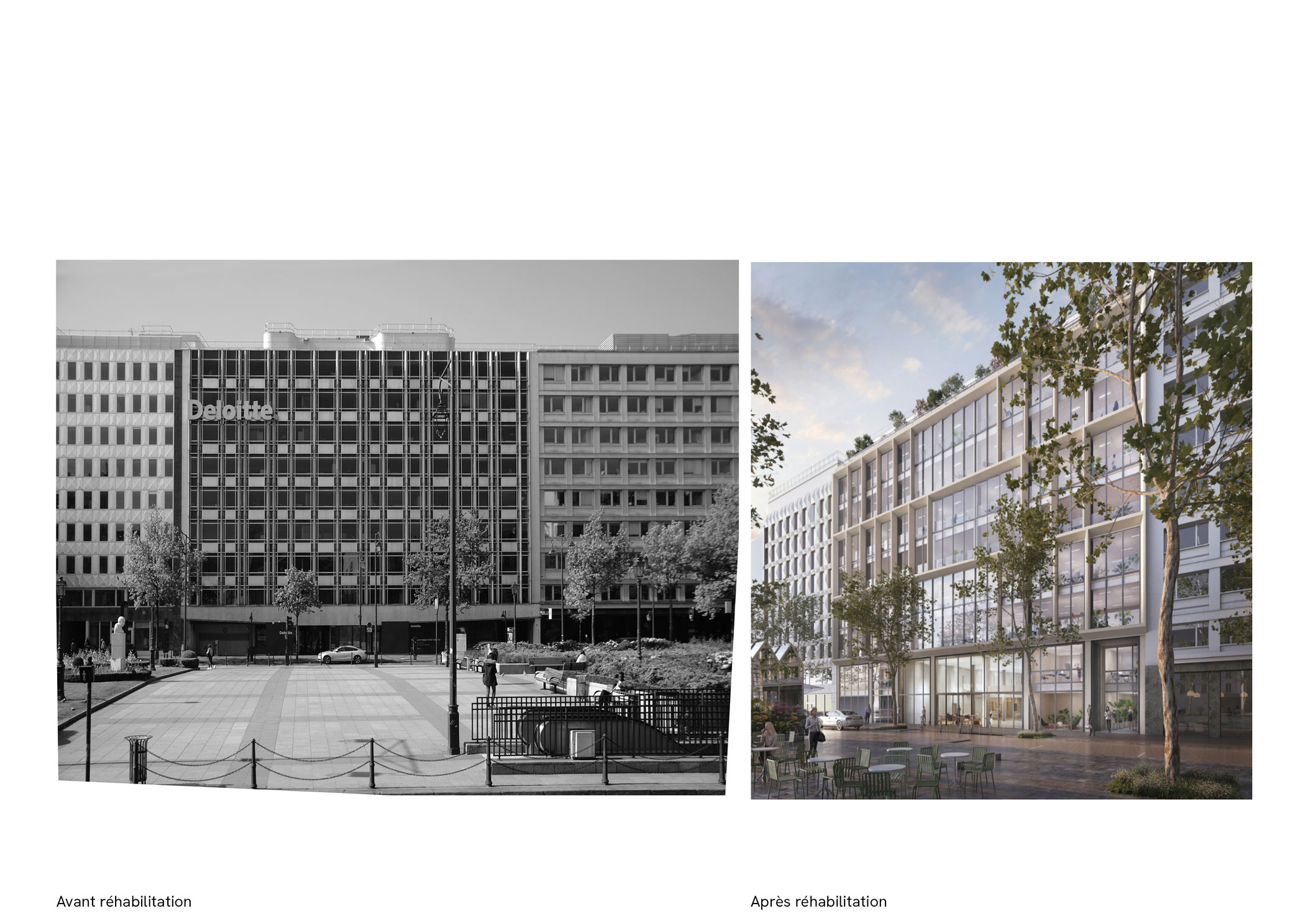 185 avenue Charles de Gaulle, Neuilly, before and after