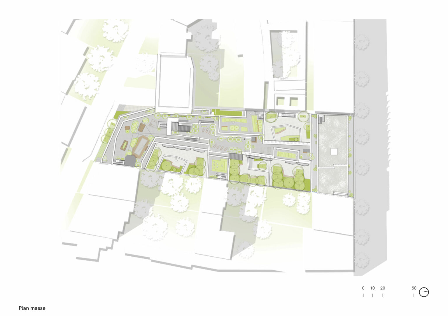 185 avenue Charles de Gaulle, Neuilly, masterplan