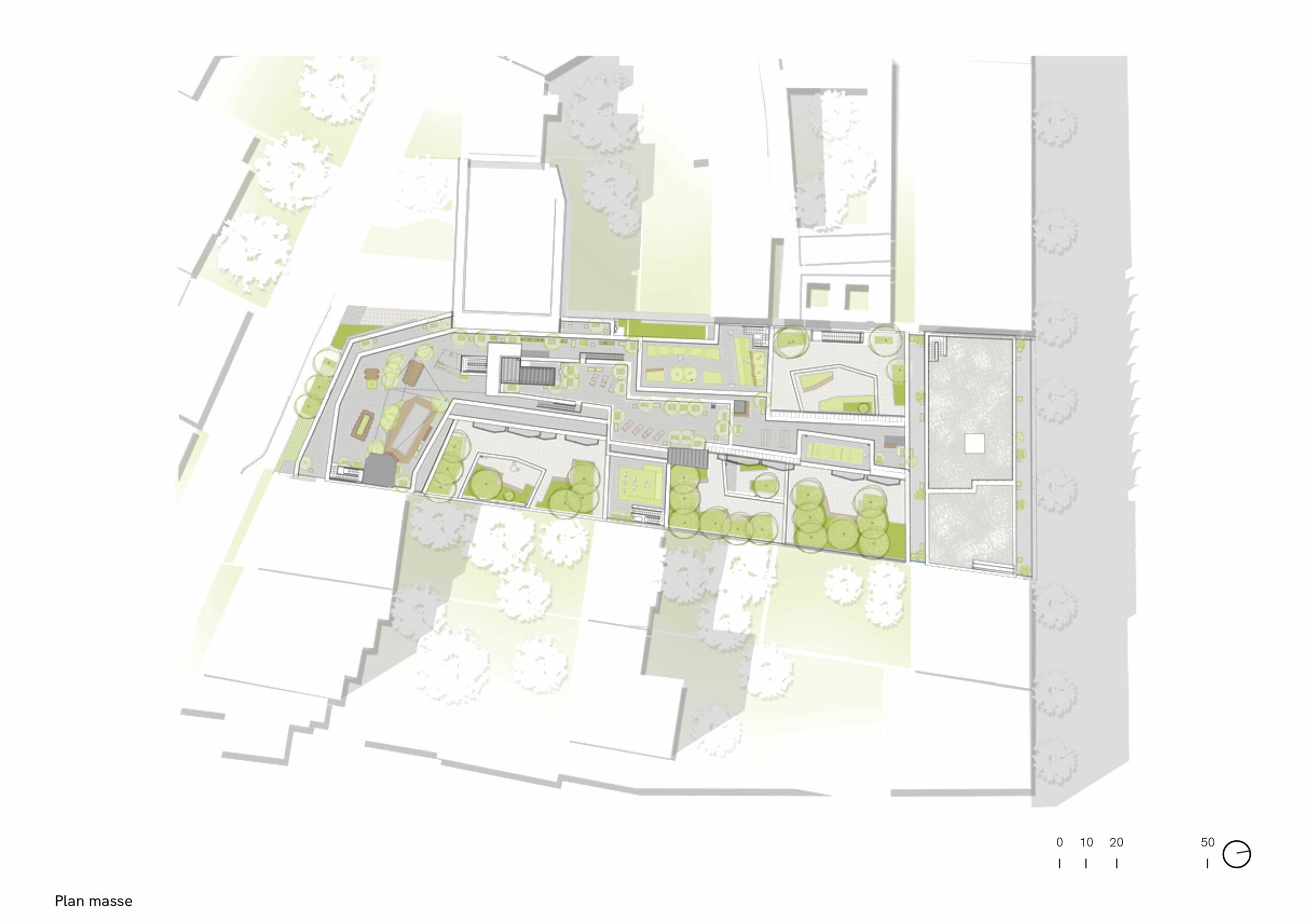 185 avenue Charles de Gaulle, Neuilly, plan masse