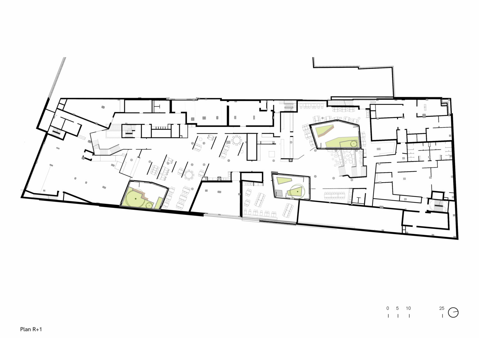 185 avenue Charles de Gaulle, Neuilly, r+1 blueprint