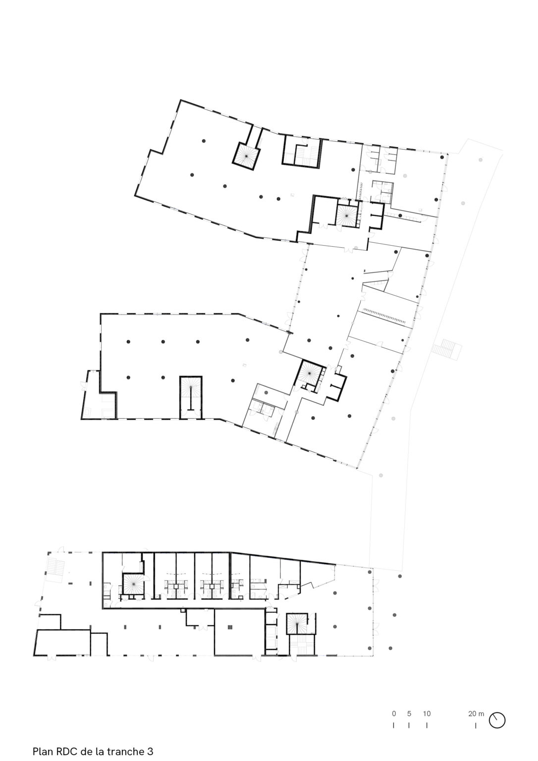 Palaiseau, campus ecla, plan niveau RDC tranche 3