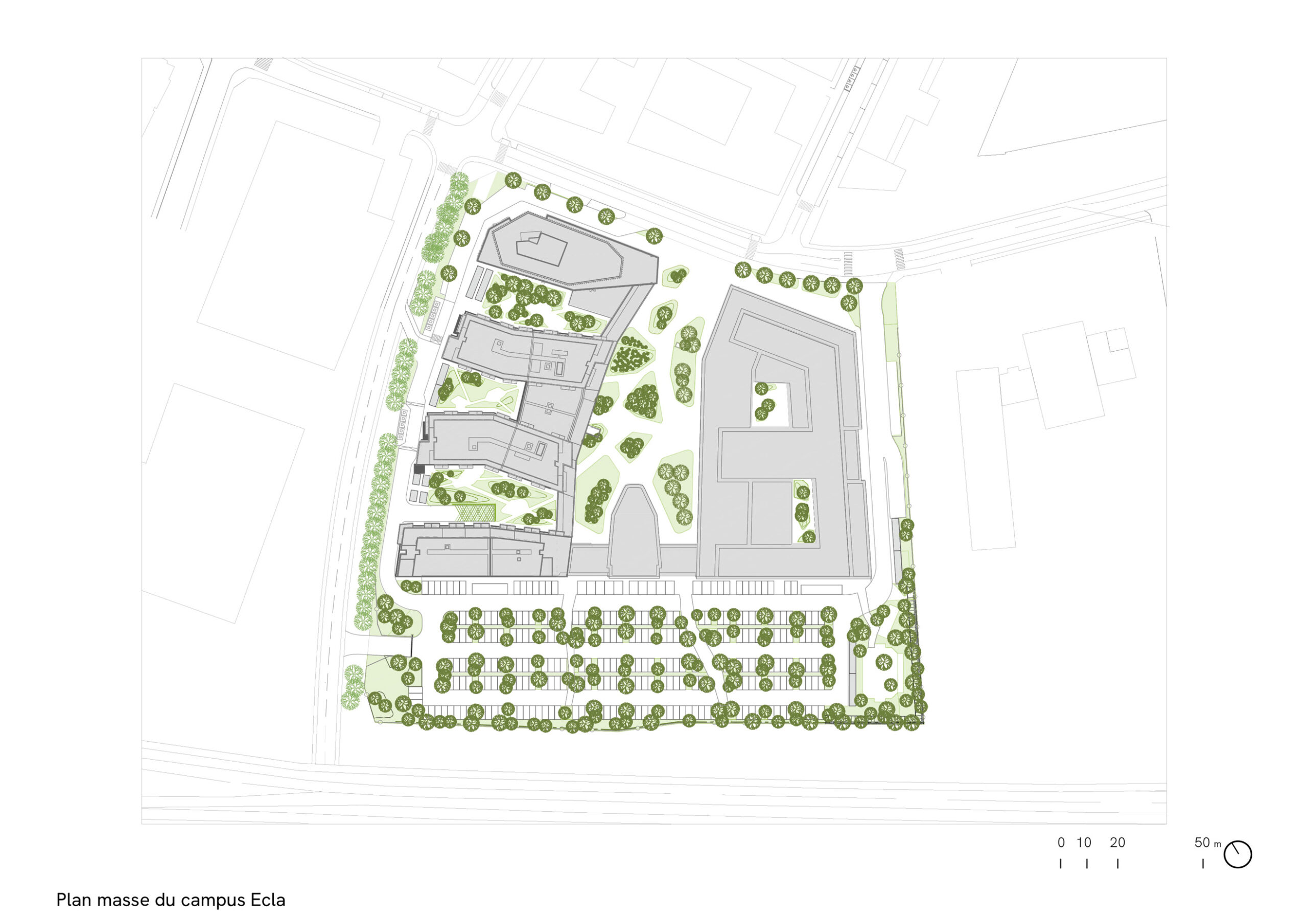 Palaiseau, campus ecla, plan masse