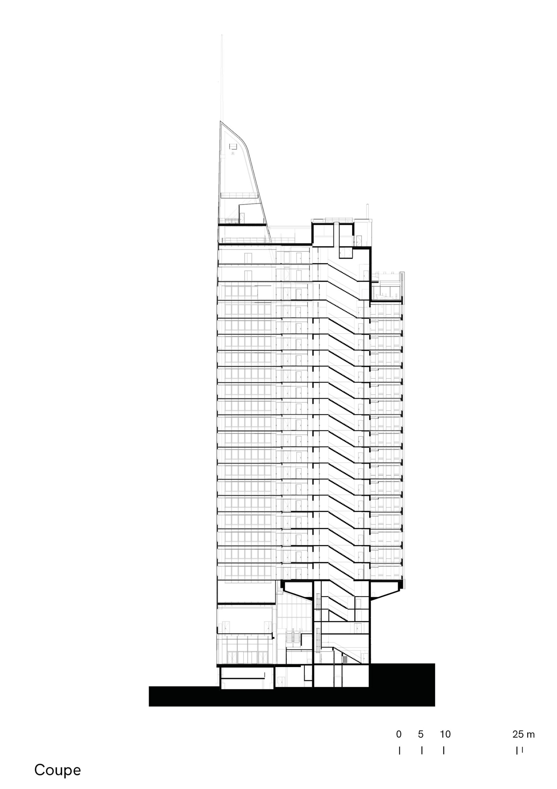 Silex2, Lyon, high rise cross-section