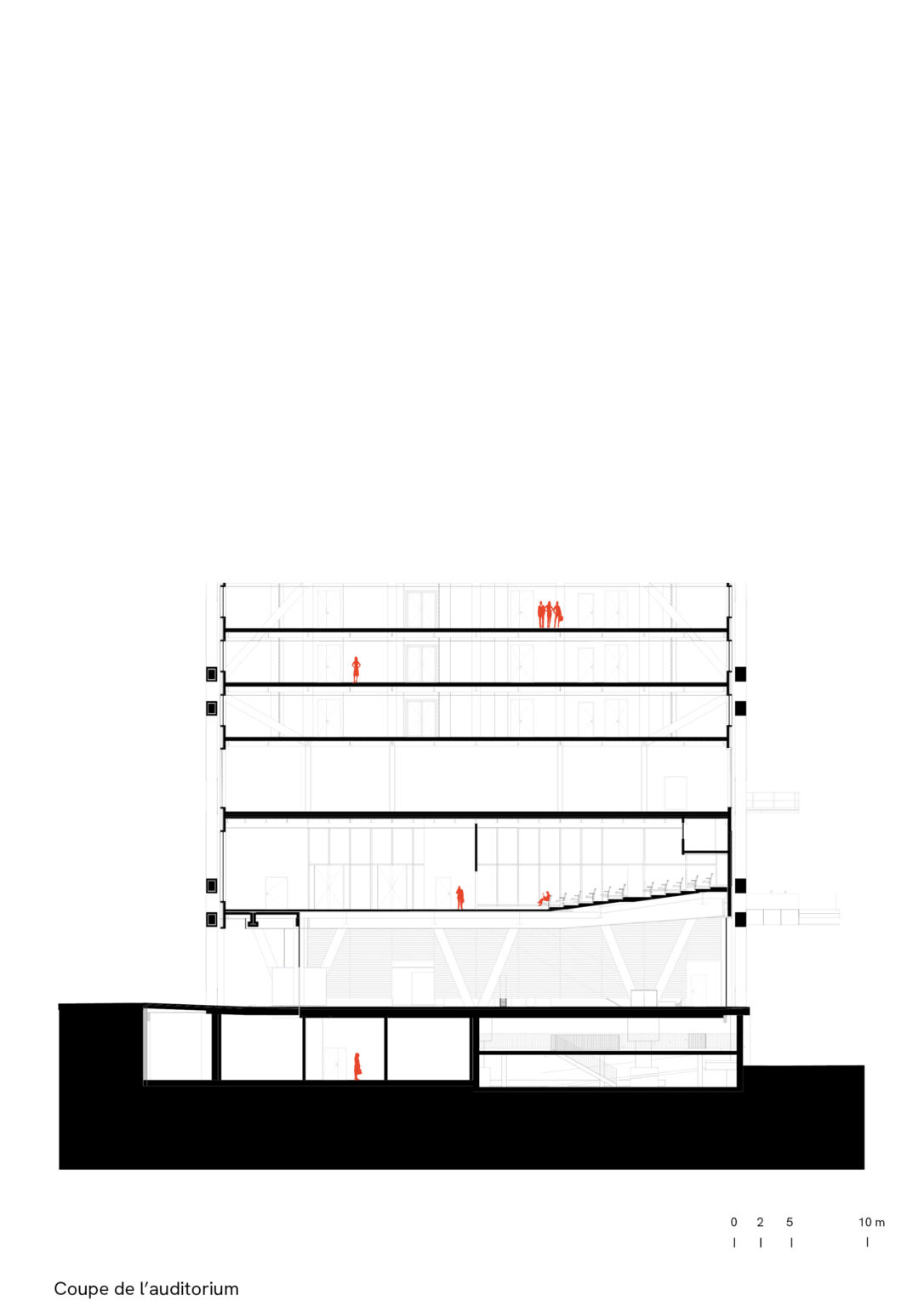 Silex2, Lyon, cross-section auditorium