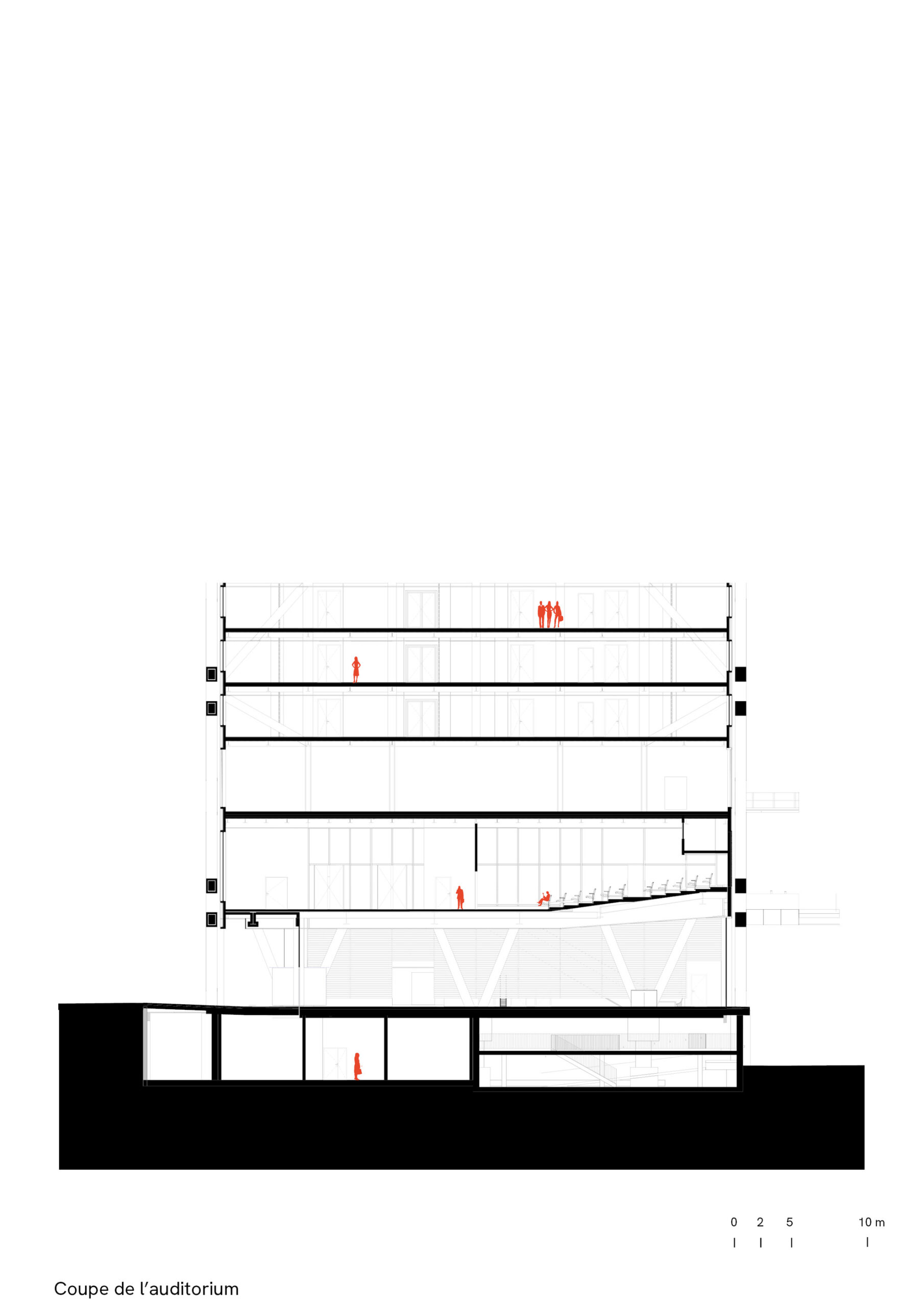 Silex2, Lyon, cross-section auditorium