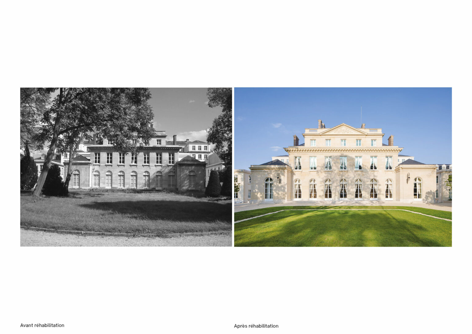 Chinese embassy, paris, photo before and after renovation