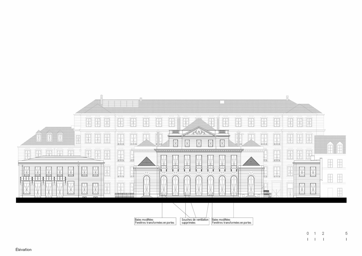 ambassade chine, paris, elevation