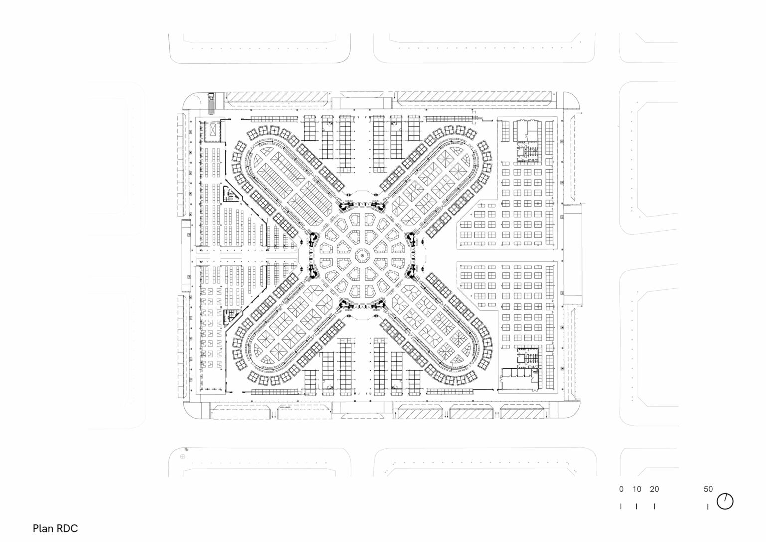 Central Market of Phnom Penh blueprint