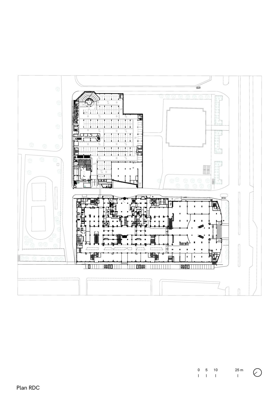 Park Mall Complex, Setif, Algeria, ground floor blueprint