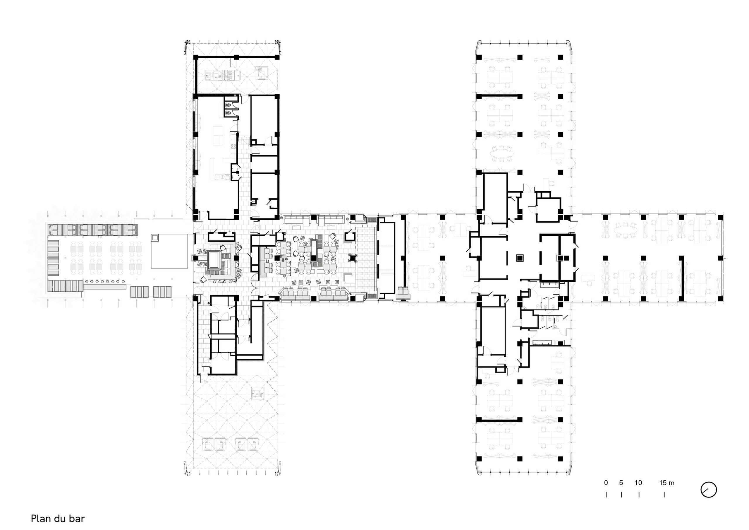 Park Mall Complex, Setif, Algeria, bar blueprint