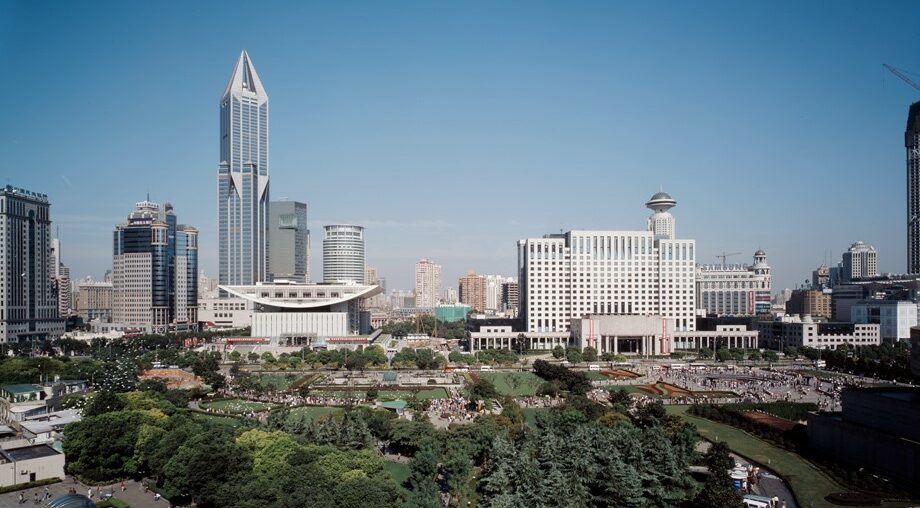 Shanghai Opera House, China, aerial view